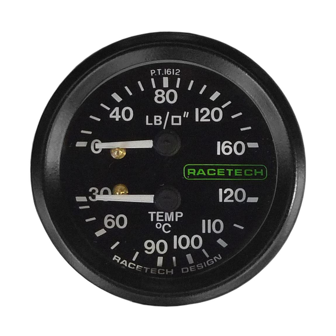 Racetech Dual Oil Pressure 160PSI And Oil Temperature Gauge From Merlin