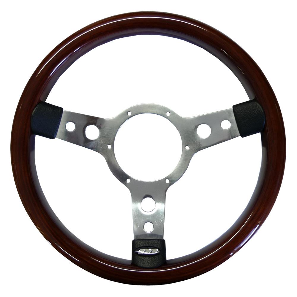 Mountney 13.5" Steering Wheel With Wooden Rim From Merlin Motorsport