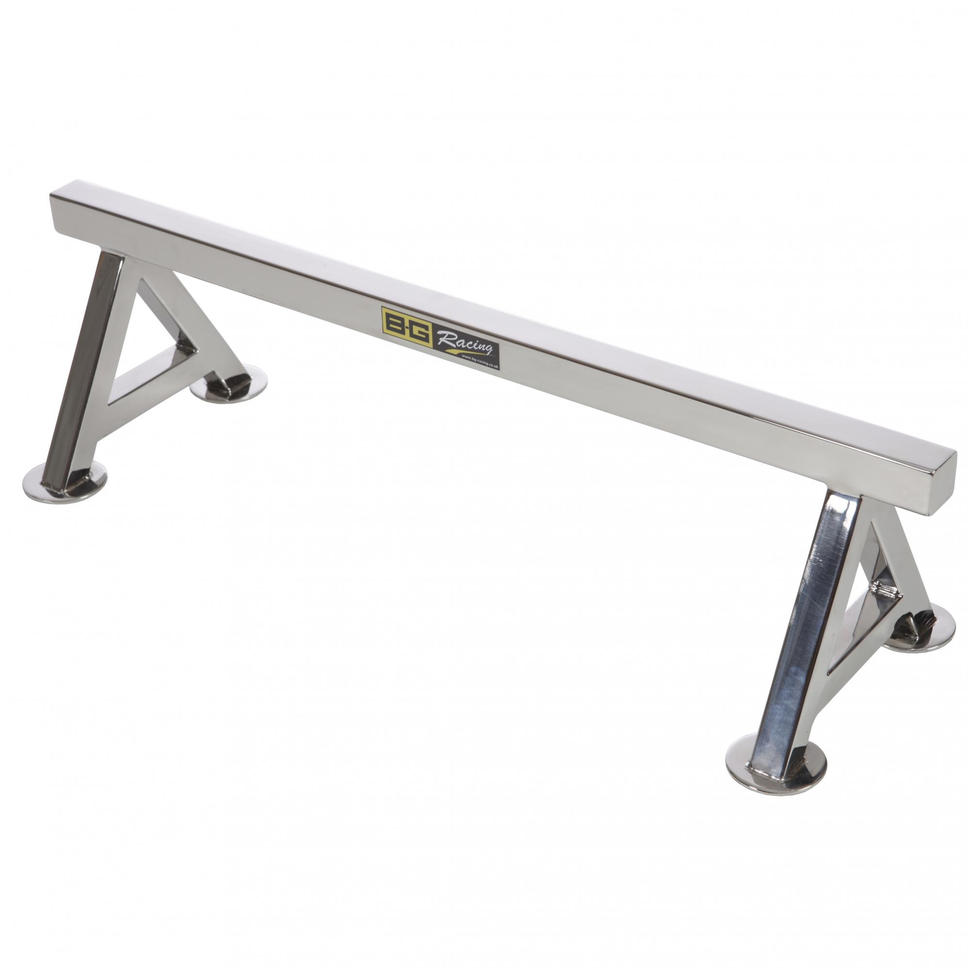 BG RACING 6 INCH TALL CHASSIS STANDS (PAIR) POLISHED STAINLESS