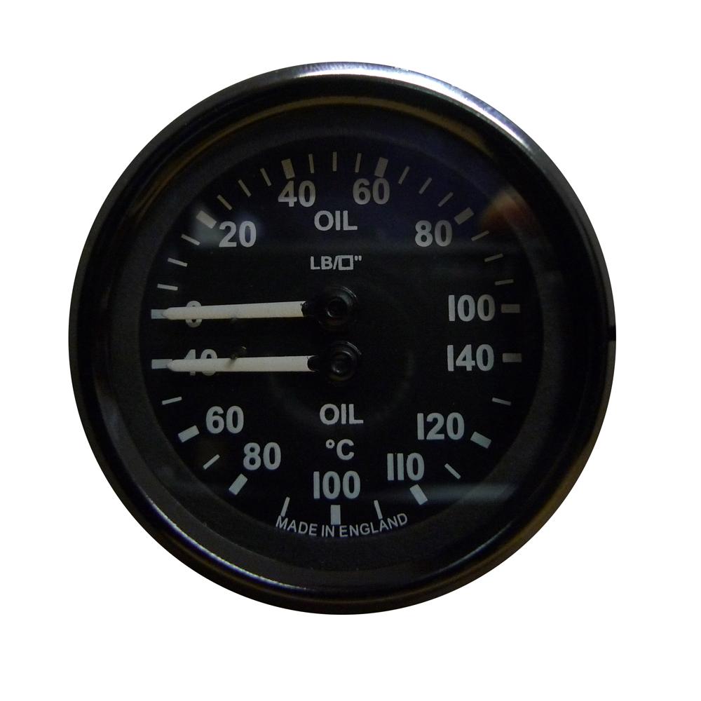 Mocal 52mm Dual Oil Pressure and Oil Temp Gauge from Merlin Motorsport