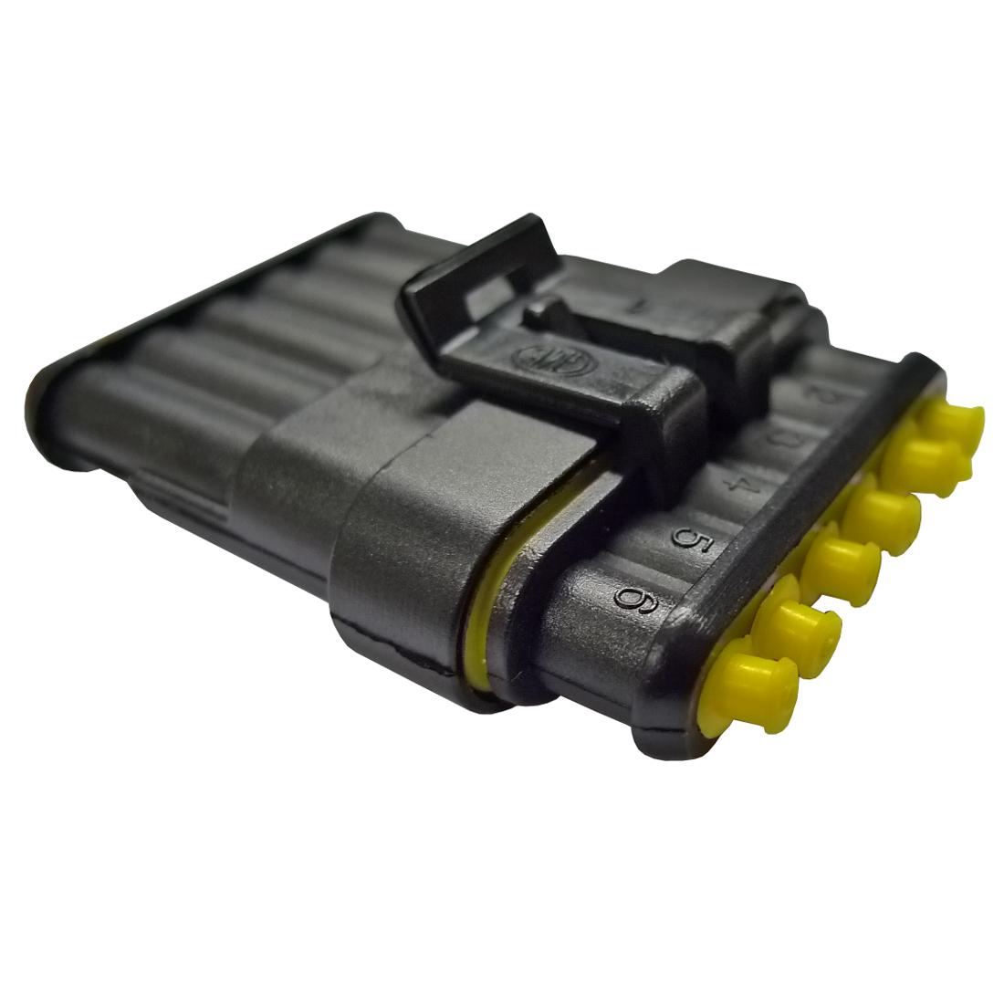 Six Pin Waterproof Electrical Connector from Merlin Motorsport  waterproof electrical connectors