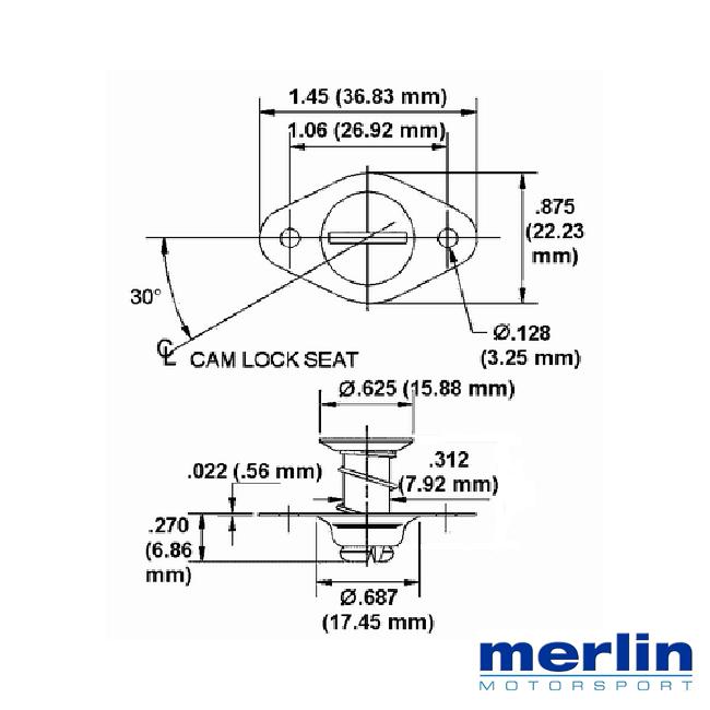 Dzus Fastener With Length 21mm From Merlin Motorsport