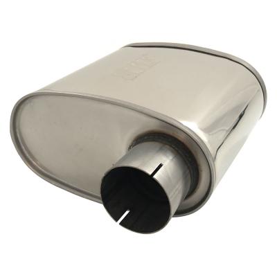 Jetex Xlarge Oval Silencer in Stainless Steel 76mm I.D. Offset